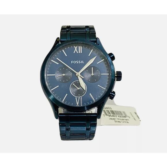 Fossil BQ2403 Fenmore Multifunction Navy Stainless Steel Watch BQM2403 - Picture 6 of 6